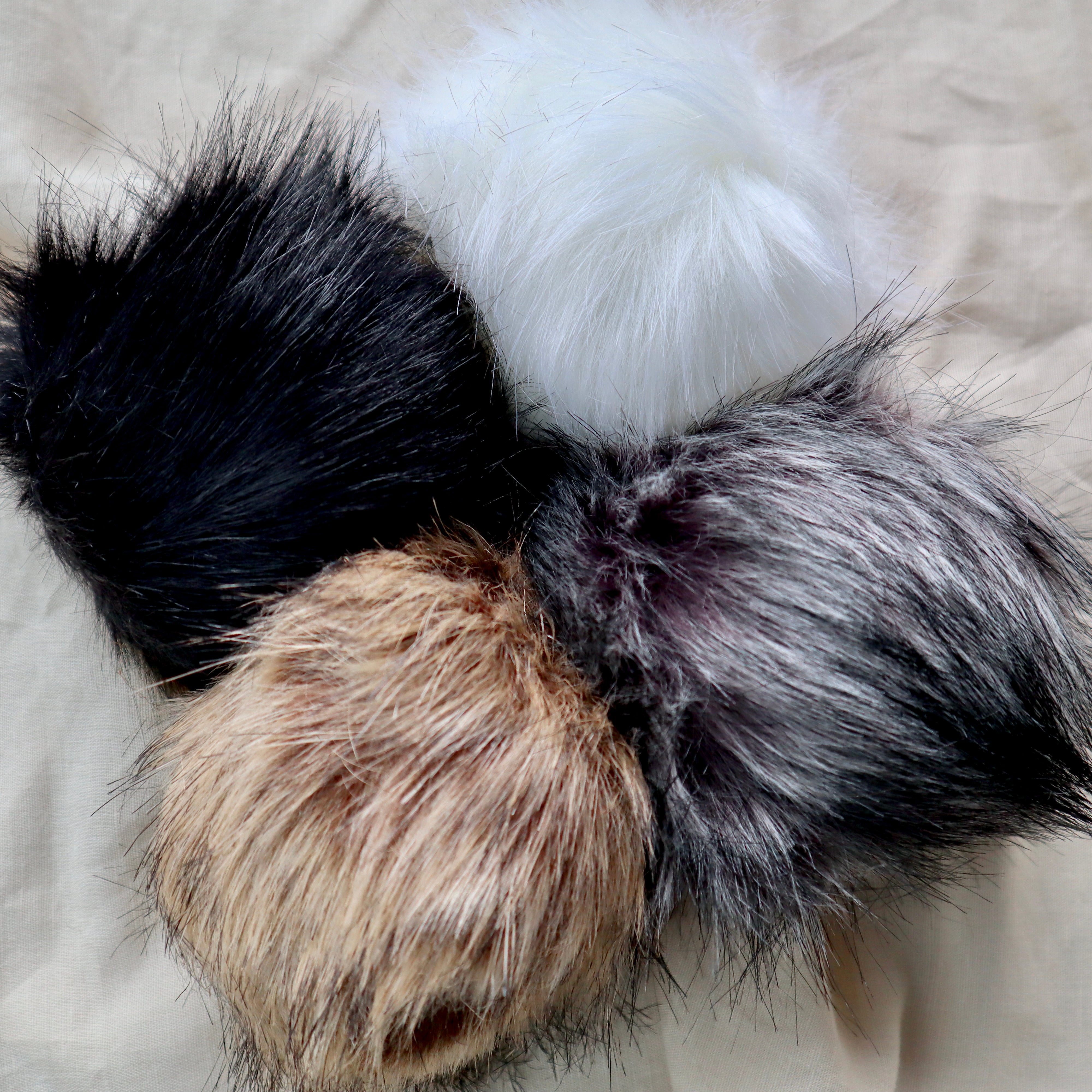 Source Of Fibre Birch Faux Fur Pom Poms