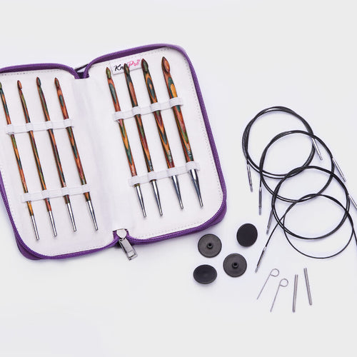 KnitPro Symfonie Wood Interchangeable Tunisian Crochet Hook Set