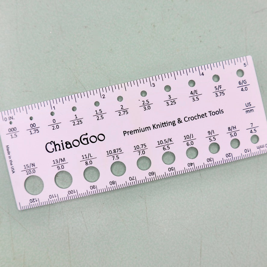 Source Of Fibre | ChiaoGoo Needle Gauge Ruler 13cm/ 5