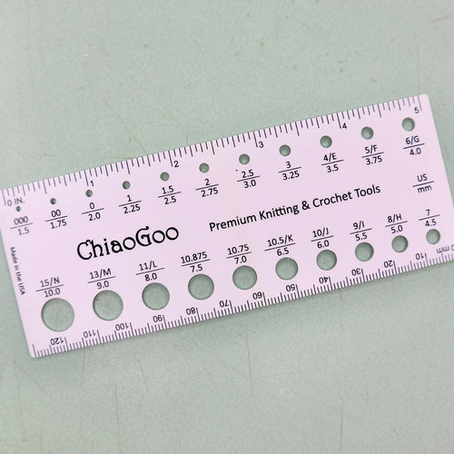 ChiaoGoo Needle Gauge Ruler 13cm/ 5"